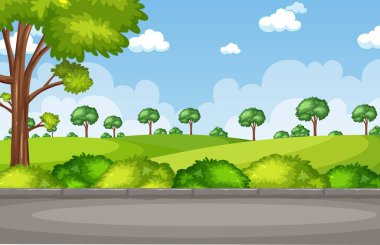 Yol park resimde arka plan sahne