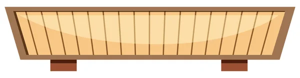 Holzblumentopf Auf Weißem Hintergrund Illustration — Stockvektor