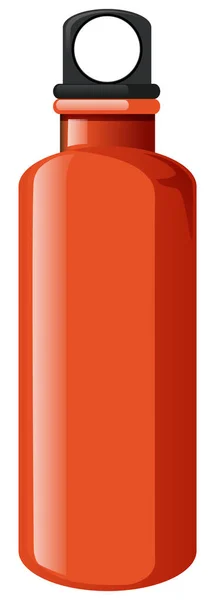 Μπουκαλάκι Νερού Πορτοκαλί Χρώμα Λευκό Φόντο Εικονογράφηση — Διανυσματικό Αρχείο