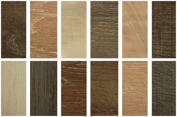 wood texture floor in frames, Samples of laminate and vinyl floo