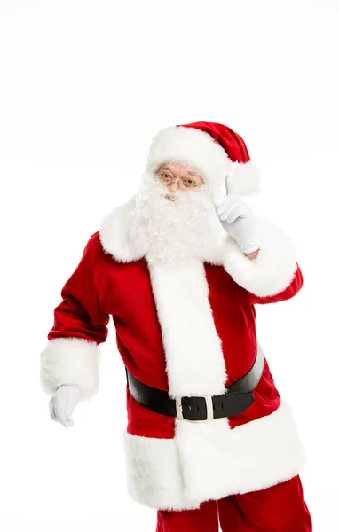 圣诞老人摆姿势和手势 — 免费的图库照片