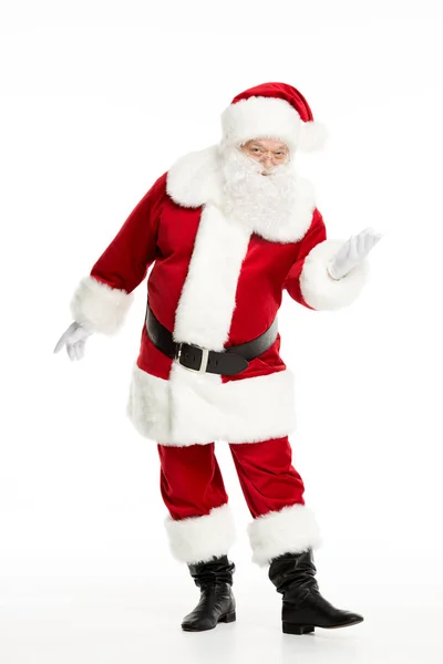 Santa Claus poseren en gebaren — Stockfoto