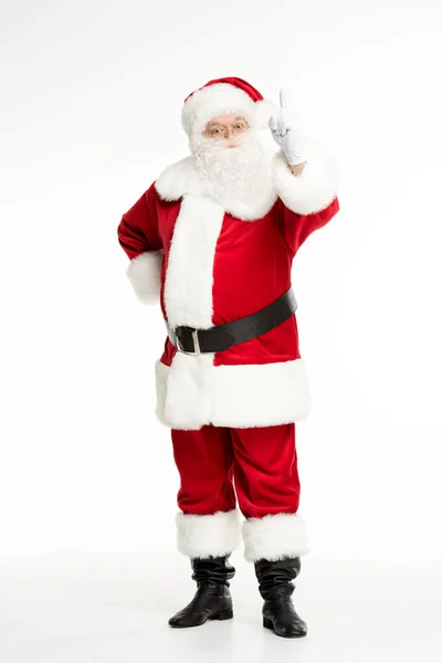 Santa Claus poseren en gebaren — Stockfoto