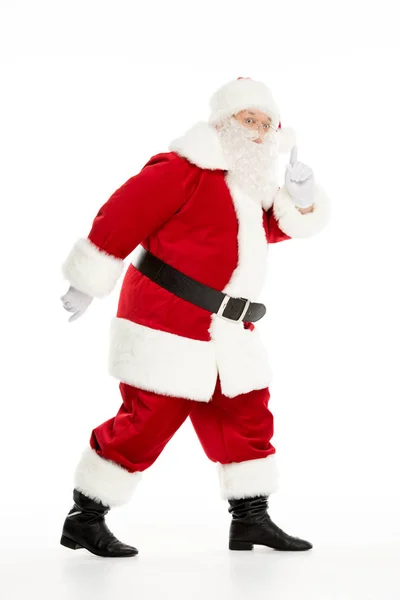 Santa Claus poseren en gebaren — Stockfoto