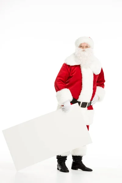 Santa Claus with white board — Stock Photo, Image