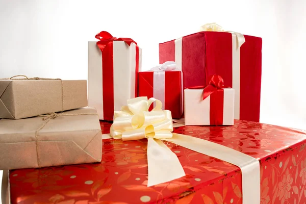 Pile of Christmas gifts — Stock Photo, Image