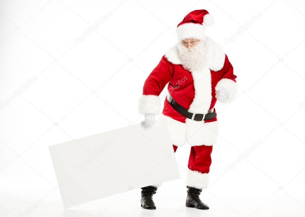 Santa Claus with white board