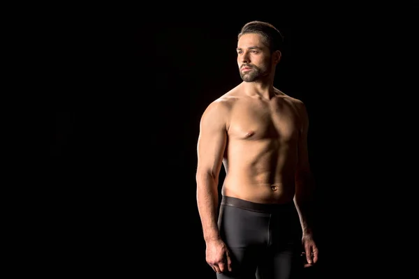 Muscular shirtless sportsman — Stock Photo, Image