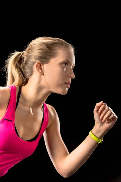 Young sportswoman running — Stock Photo, Image