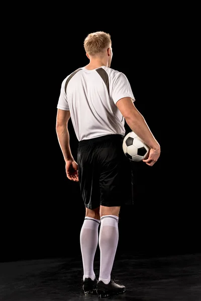 Voetbalspeler met bal — Stockfoto