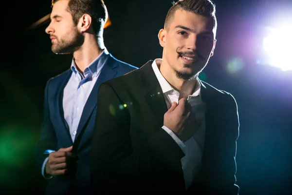 Stylish men in suits — Stock Photo, Image