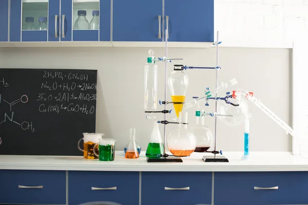 Reagents in science laboratory — Stock Photo, Image