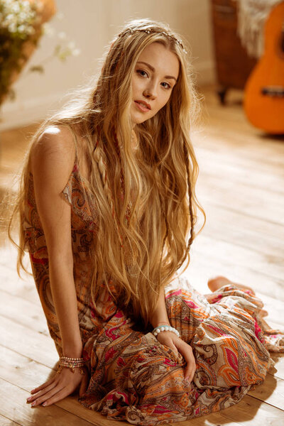 Young woman in boho style 