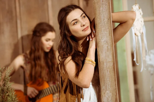 Young woman in boho style — Stock Photo, Image