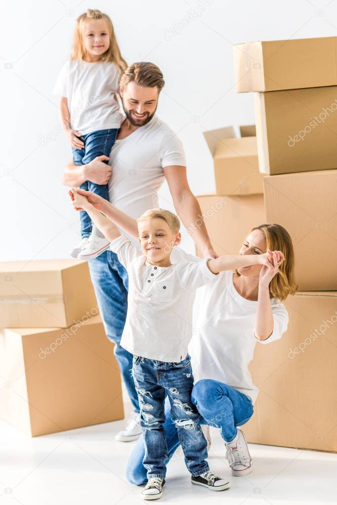 Family moving into new house