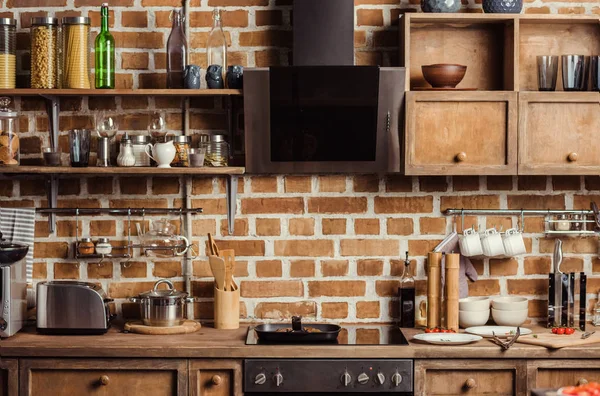 Cozinha Moderna Interior — Fotografia de Stock