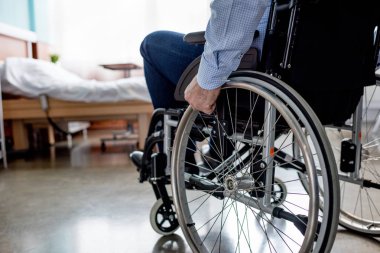 Senior patient in wheelchair clipart