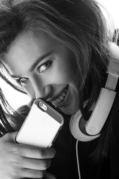 stylish Woman using smartphone