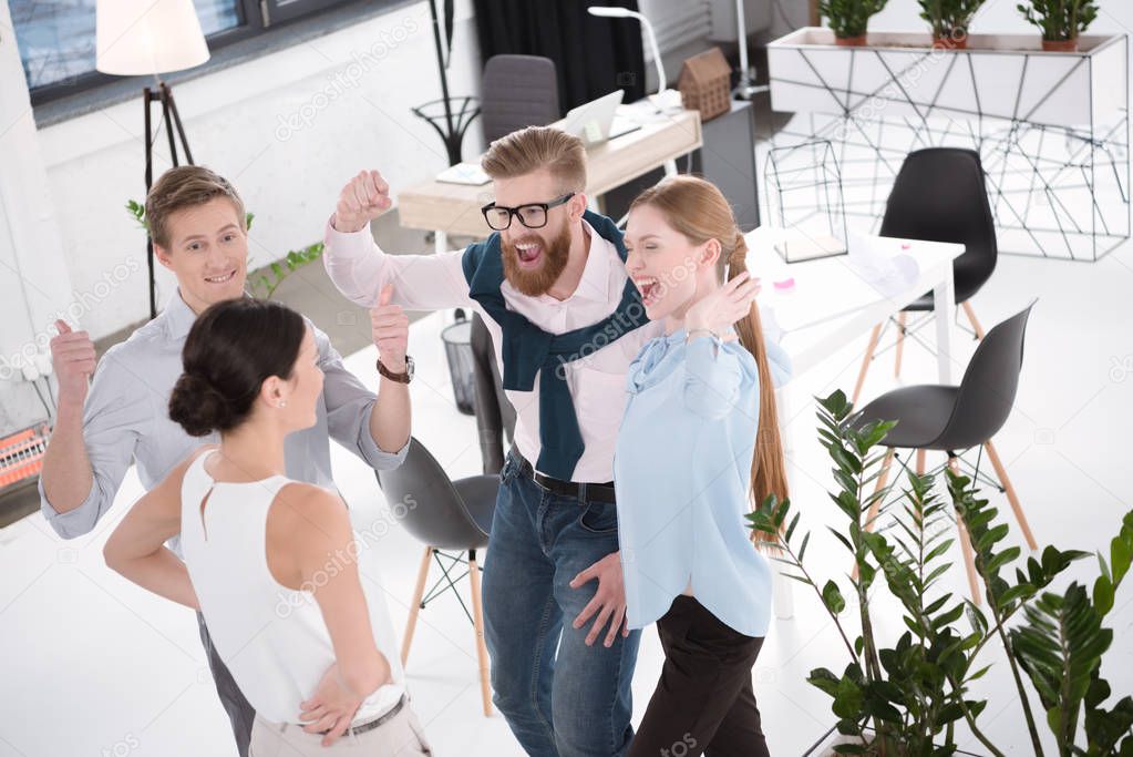 group of young businesspeople