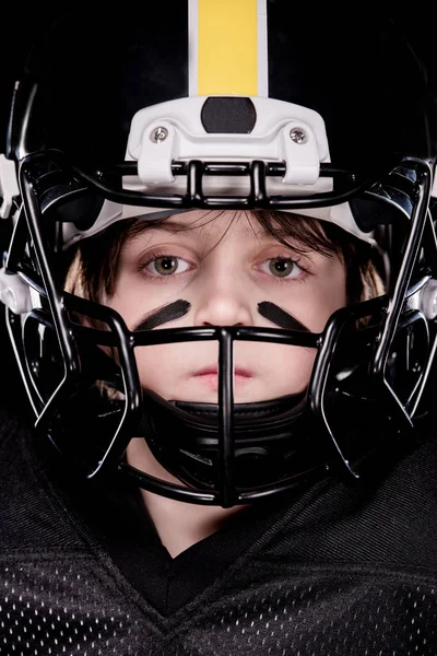 Jongen Amerikaans voetballen — Stockfoto