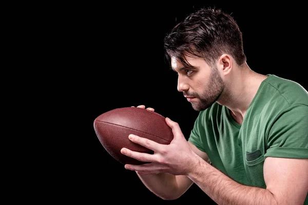 Man with rugby ball — Stock Photo, Image