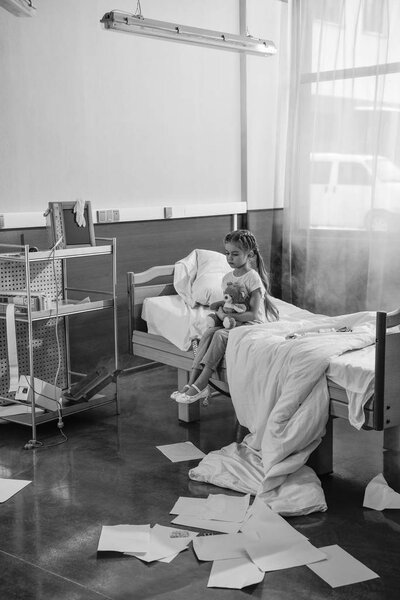 little girl in hospital