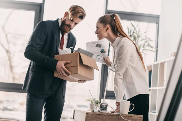 Young fired businessman — Stock Photo, Image