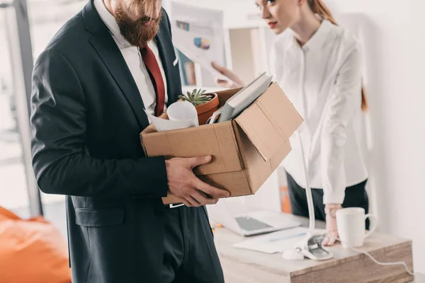 Jovem empresário demitido — Fotografia de Stock