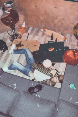 man lying on floor  clipart