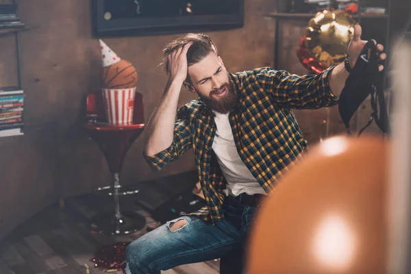 Young man after party — Stock Photo, Image