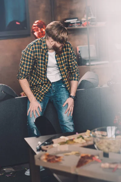 Young man after party — Stock Photo, Image