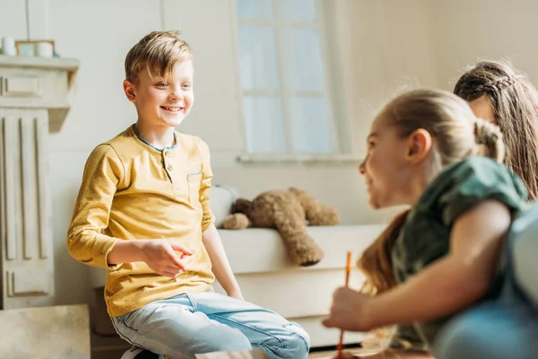 Cute kids drawing — Stock Photo, Image