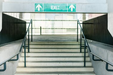 stadium stairs and exit symbol clipart