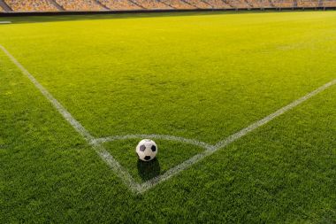 futbol topu çimlerin üzerinde