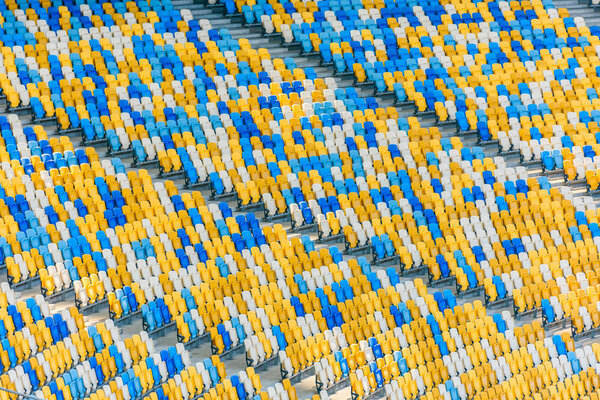 rows of stadium seats 