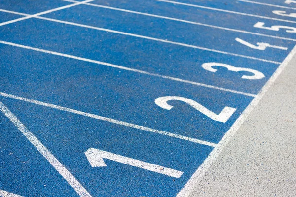 Numeration of running track — Stock Photo, Image