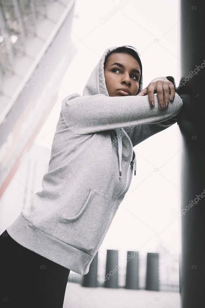 Young sportswoman posing 