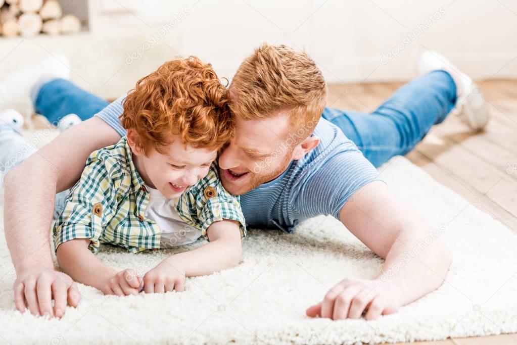 Happy father with son 