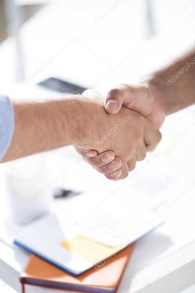 Businessmen shaking hands 