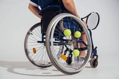 tennis player in wheelchair clipart