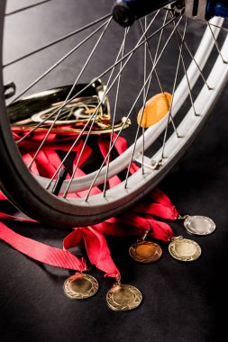 wheelchair standing on trophies clipart