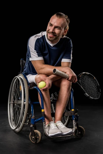 Tennis player in wheelchair — Stock Photo, Image