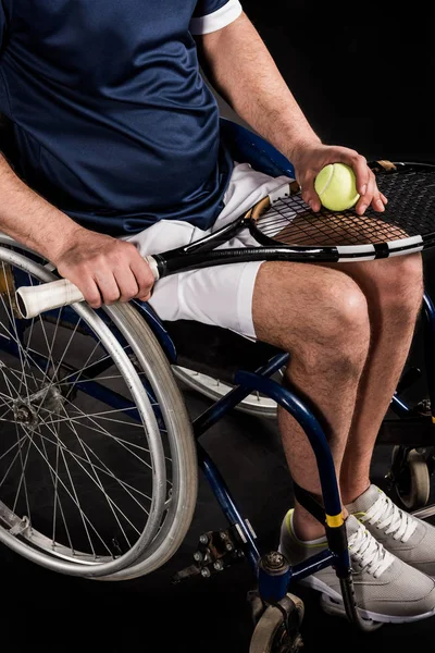 Tennis player in wheelchair — Stock Photo, Image