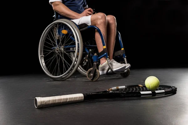 Tennis player in wheelchair — Stock Photo, Image