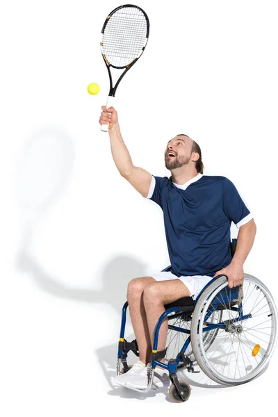 Tennis player in wheelchair — Stock Photo, Image