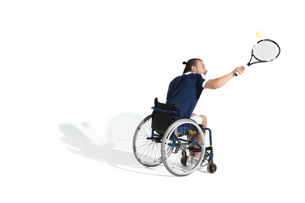 Tennis player in wheelchair — Stock Photo, Image