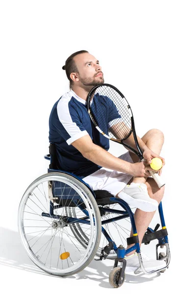 Tennis player in wheelchair — Stock Photo, Image