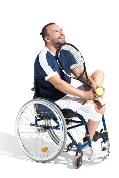 휠체어에서 테니스 선수 — 스톡 사진