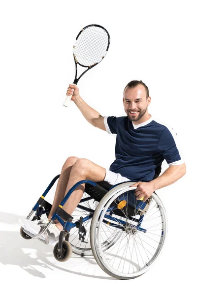 Tennis player in wheelchair — Stock Photo, Image