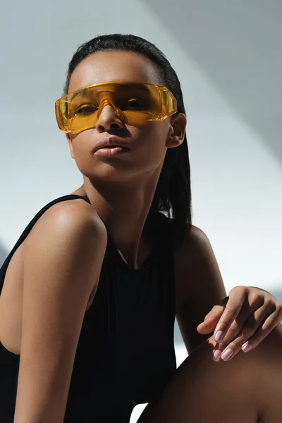 Stylish girl in protective goggles — Stock Photo, Image